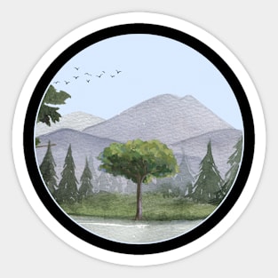 Peaceful nature atmosphere Sticker